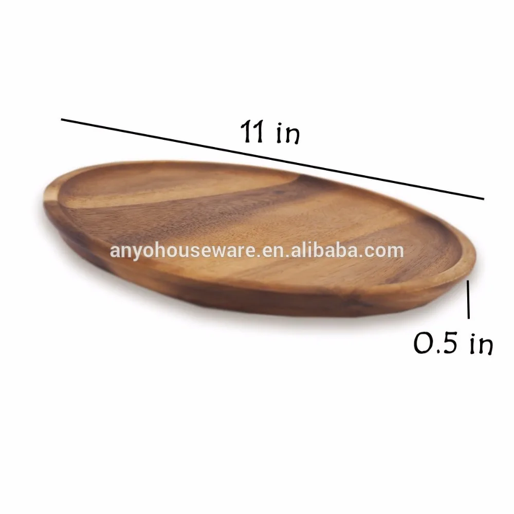 
Food Safety Natural Acacia Wood Food Tray Set of 4 