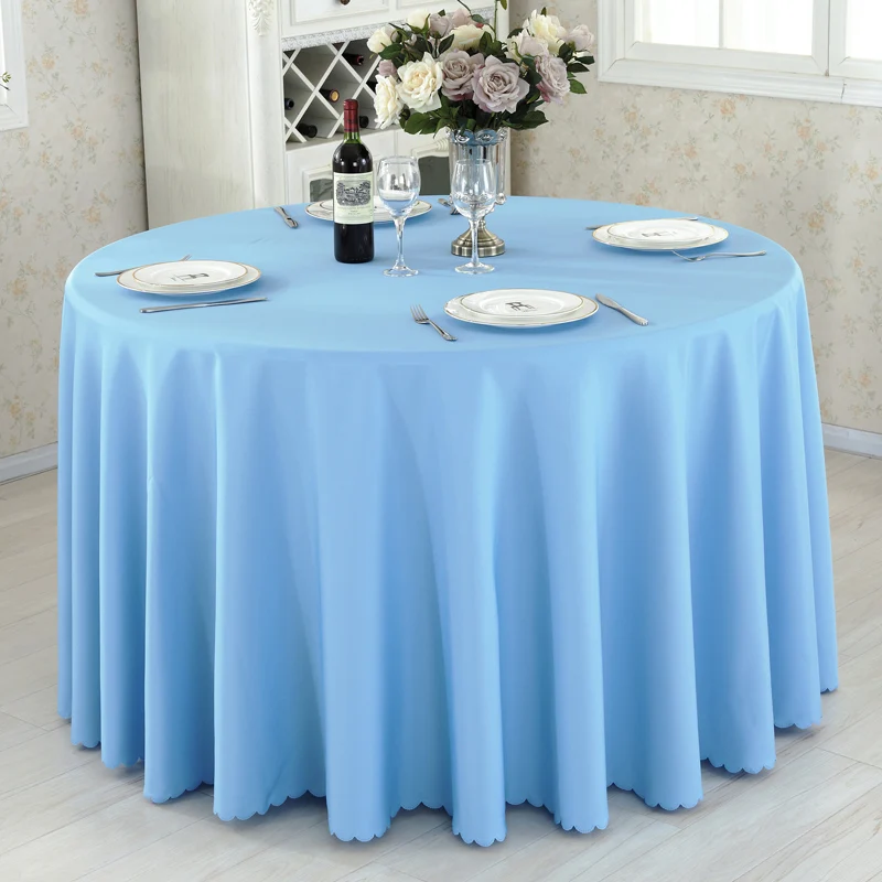 Round Party Birthday Wedding Party Tablecloth Table Clothes Wedding Table Cover Decoration Polyester Washable