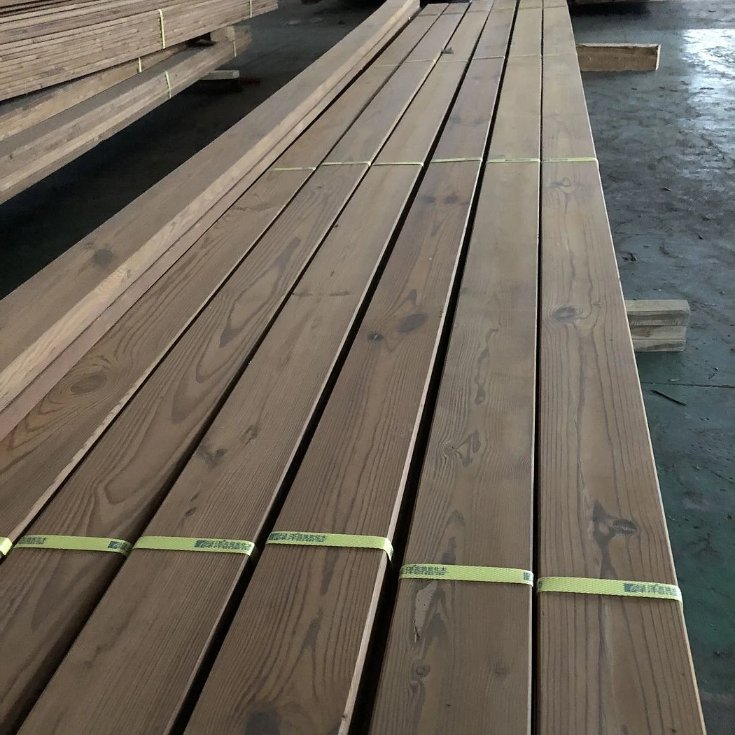 carbonized pine wooden decking outdoor garden landscaping Carbonized pine outdoor decking pine thermowood