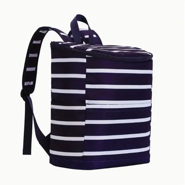 Custom printing leisure insulated cooler backpack leakproof soft lightweight nylon lunch bag outdoor fishing picnic camping bag