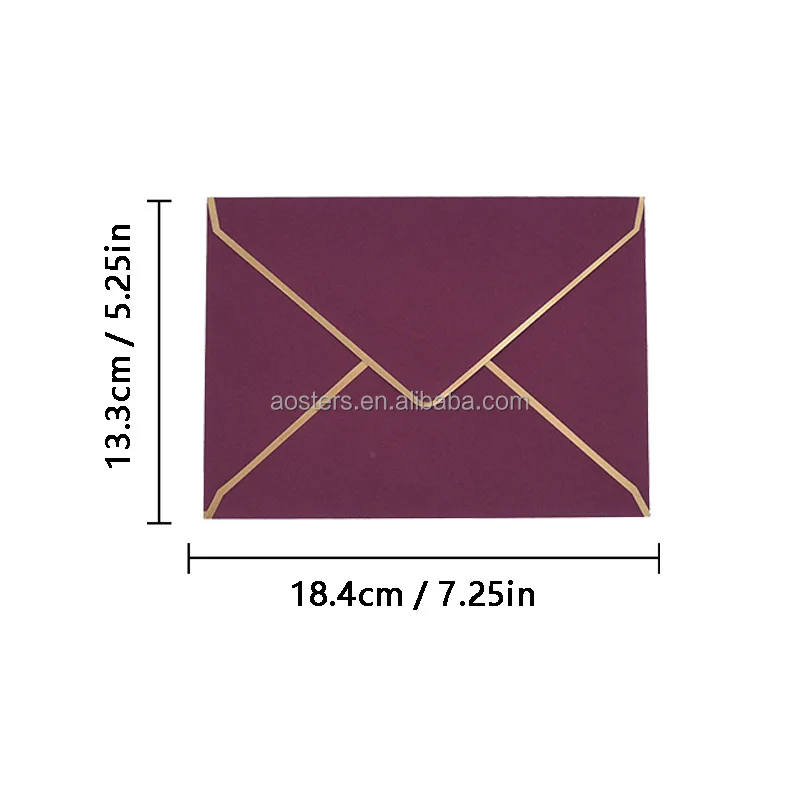 High quality custom wedding cards invitation blank greeting cards gift card envelope