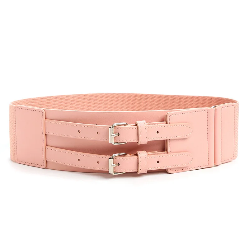 Fashion PU leather women waist belts dress chain PU belts for ladies girls Buckle leather women belts