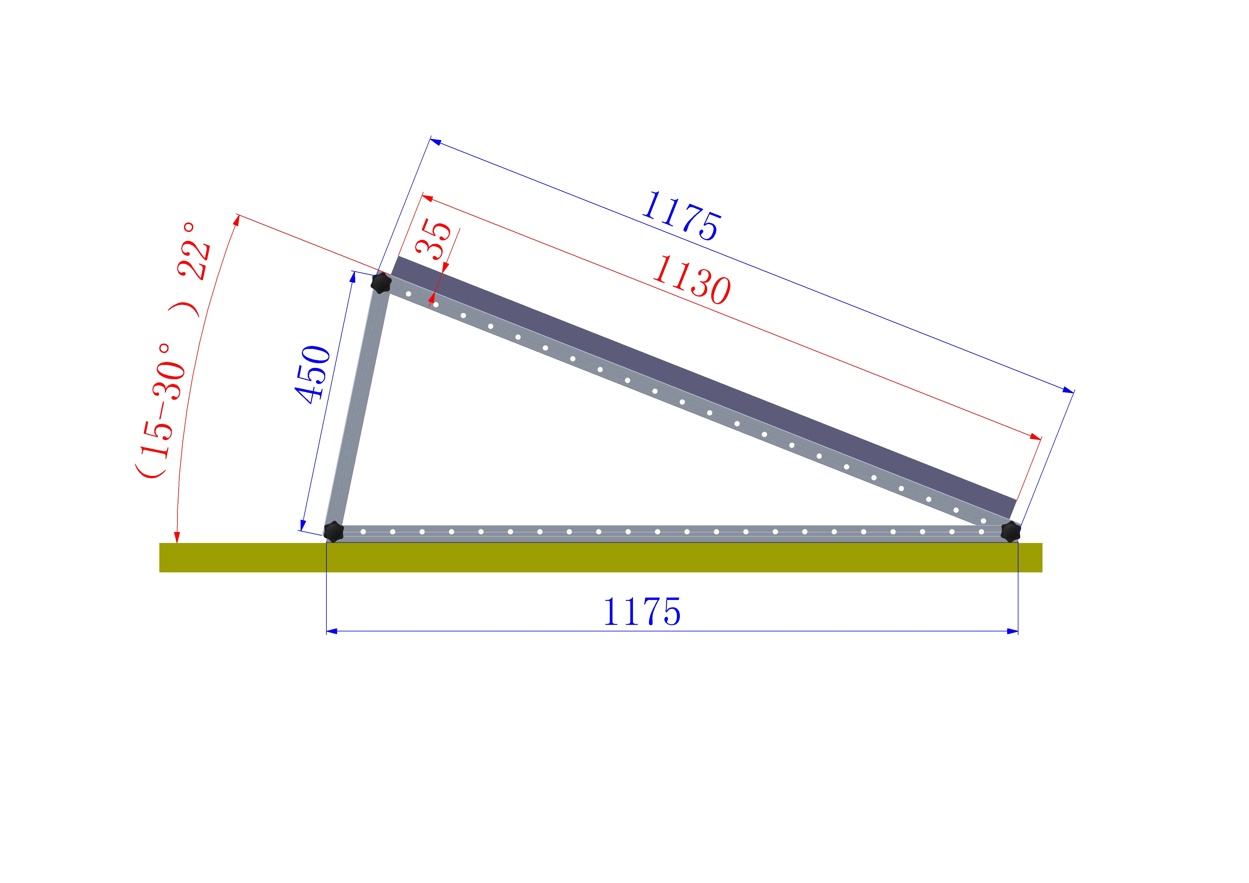 Solar Metal Roof Bracket PV Aluminium Mounting Kit triangle brackets ballasted mount solution