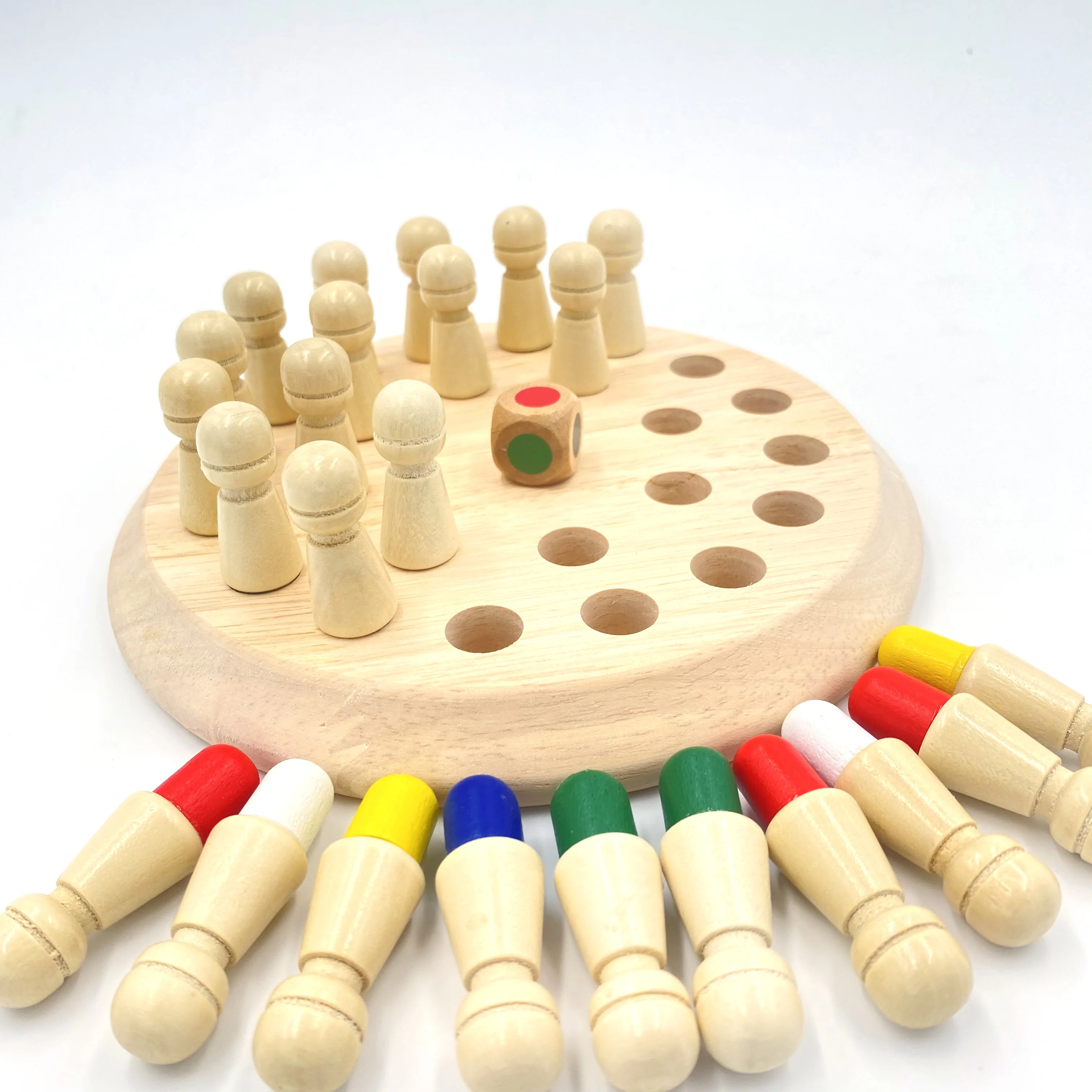 2023  Block Wooden Color Memory Match Stick Chess Game Set Educational Interaction Toys Montessori Educational Kids Toys