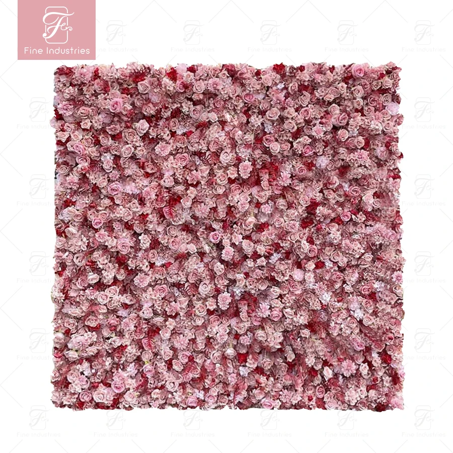 FW Decoration artificial Flower Backdrop Events Silk  rose Flower Wall