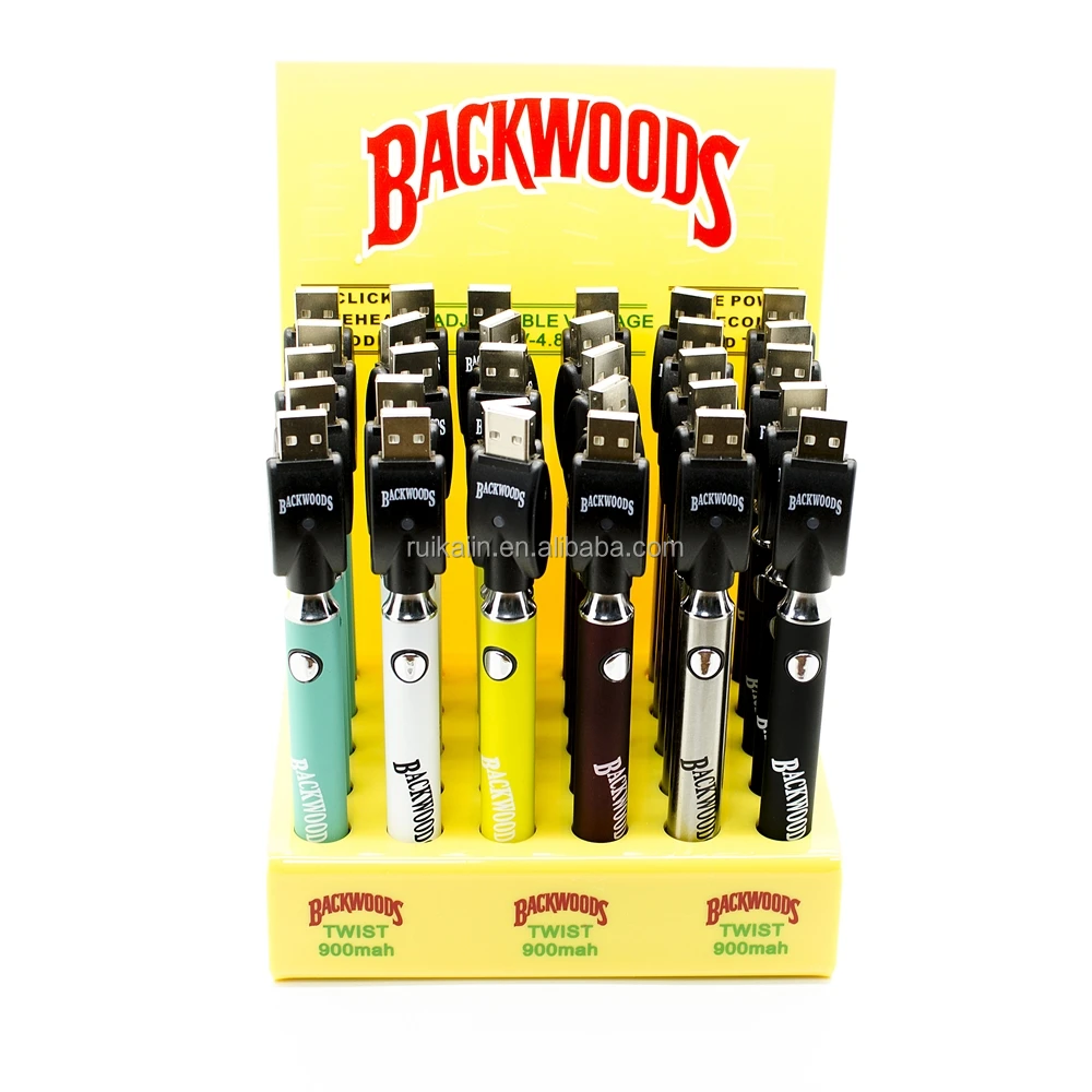 
Backwoods display battery of 30ct twist voltage 510 battery dankwood for cbd cartridge 