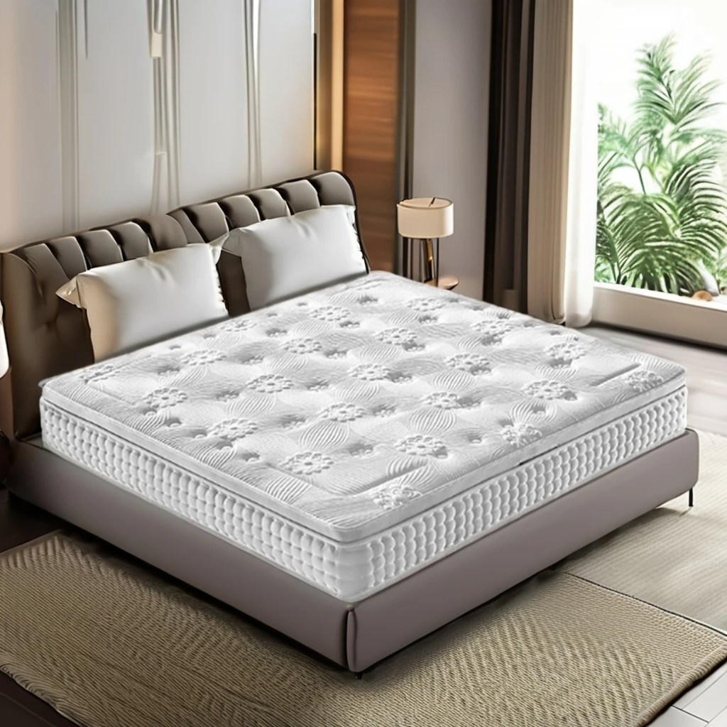 Hypo-allergenic 7-zone Pocket Spring Mattress Popular Style 30cm Vacuum Roll Up Pocket Spring Bed Mattress In a Box Roll Packing