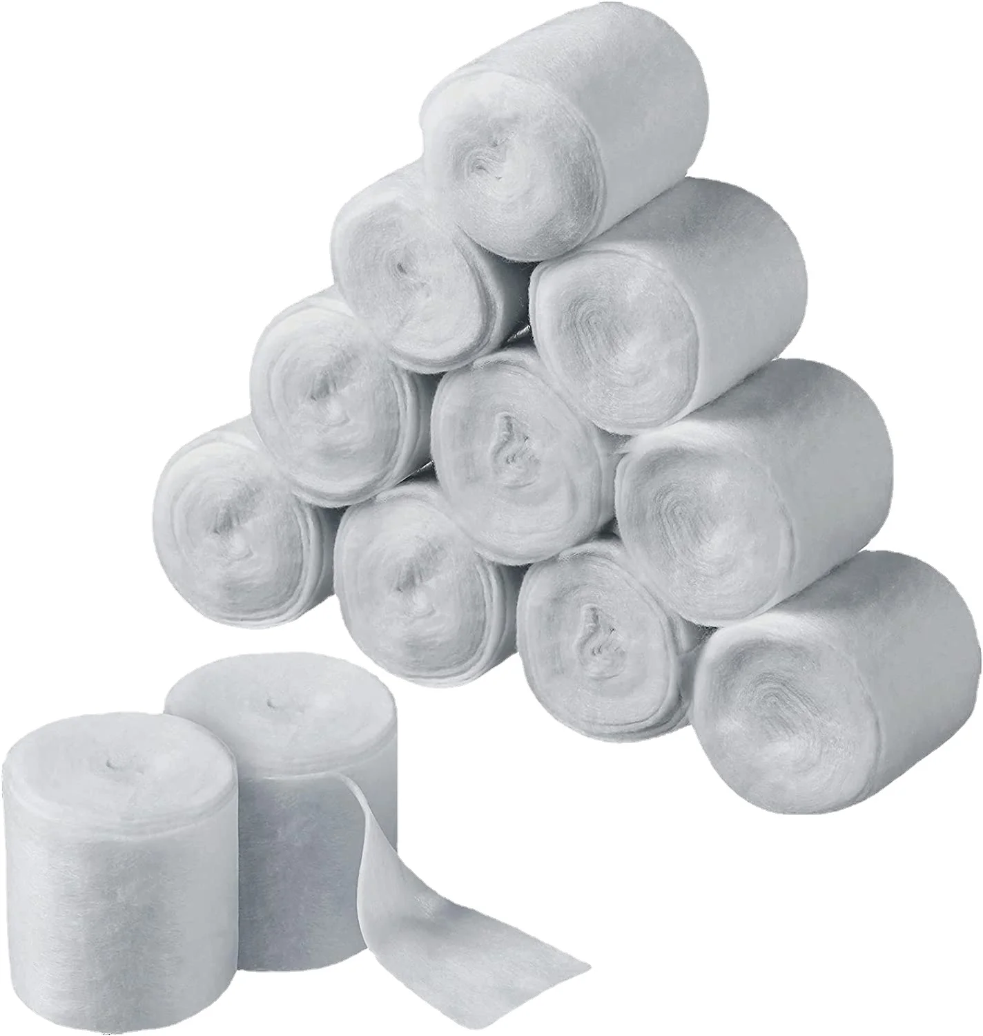 12 Rolls Cast Padding Undercast Padding Roll Wraps Cast Padding Use with Soft Plaster Cloth Gauze Bandage (2 Inch)