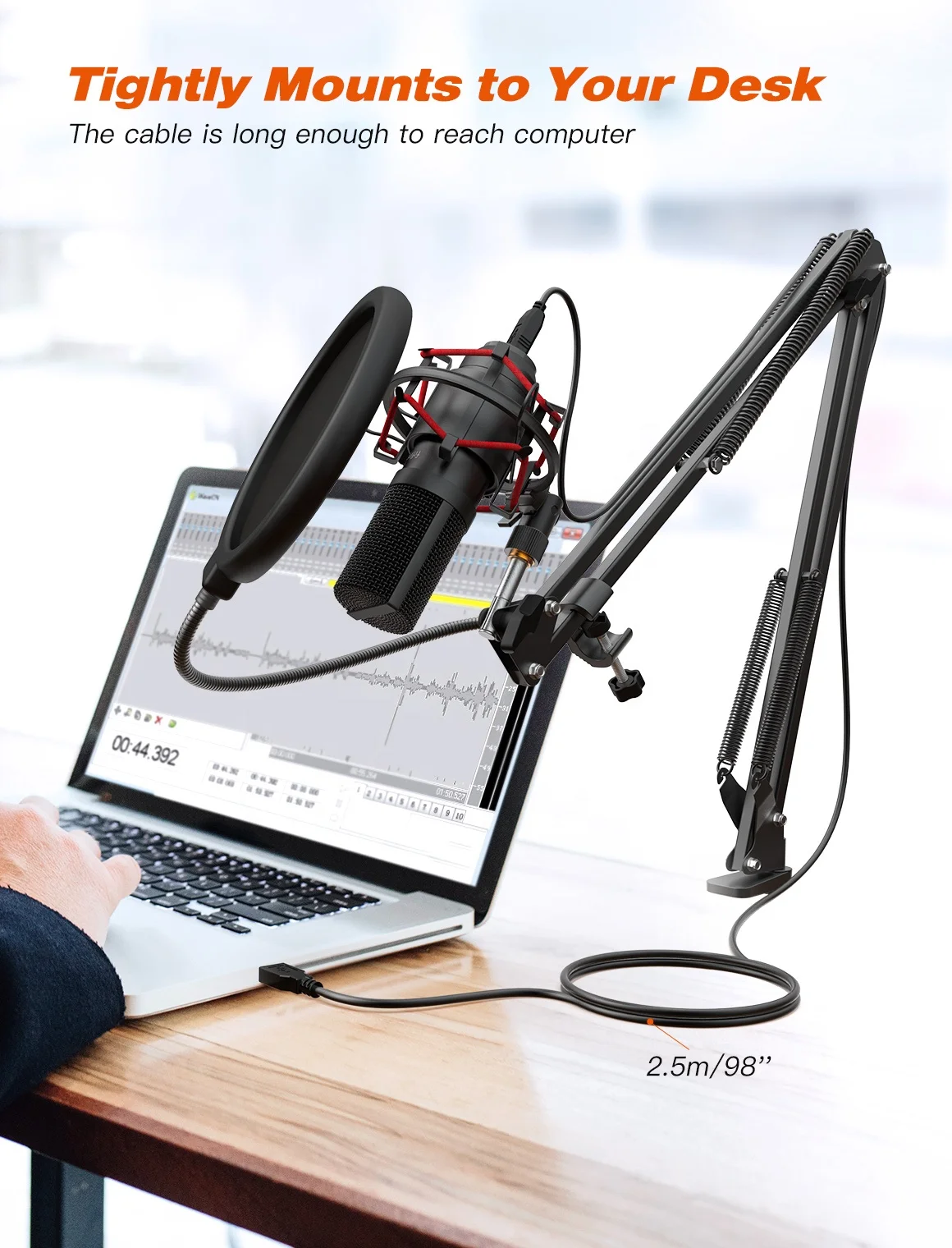  FIFINE T732 Studio Streaming Podcast Youtube Mic Kit USB проводной игровой конденсаторный микрофон с подставкой для настольных