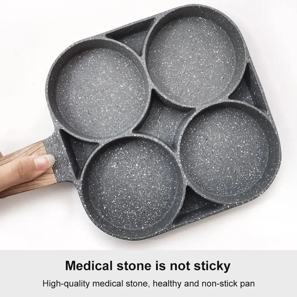 
2020 New Fried Egg Pan Non-stick Four-hole Omelette Pancake Pot 