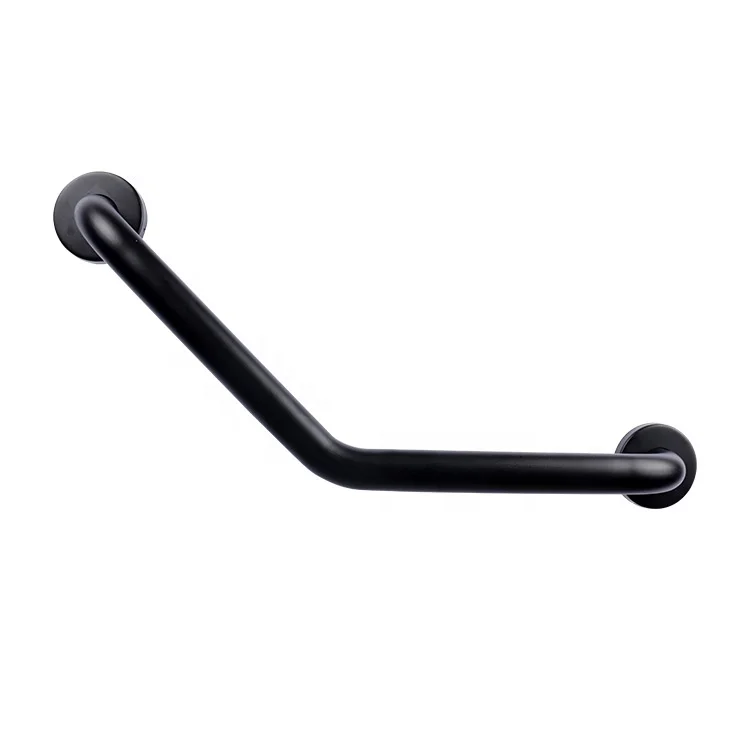 Angled grab bar 135 degree grab bar stainless steel 304 black angled grab bar