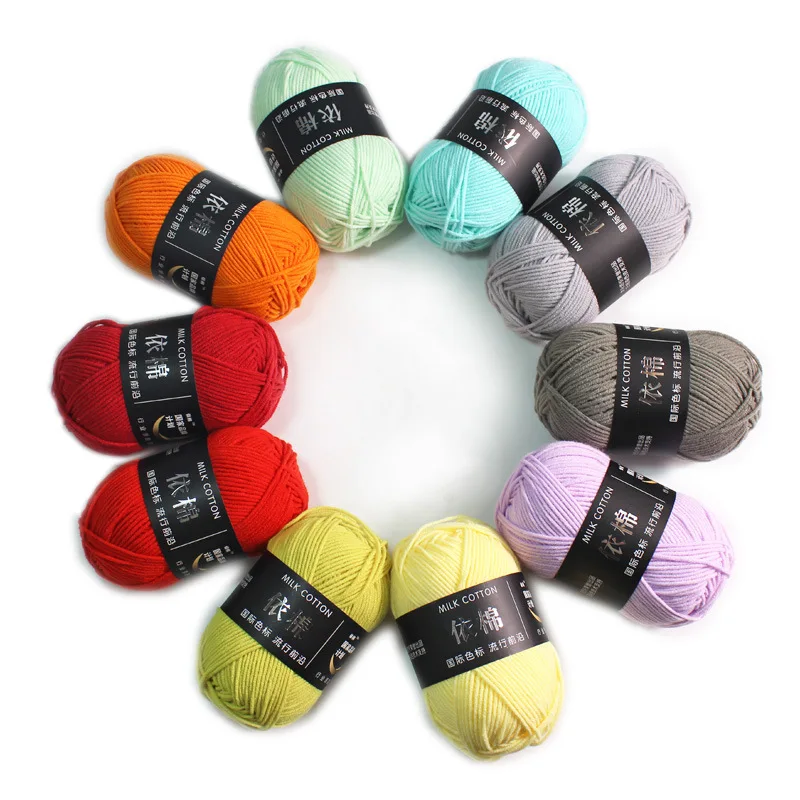 100% Acrylic Yarn 5ply Milk Cotton Acrylic Blended Crochet Knitting Yarn Using For Sweaters