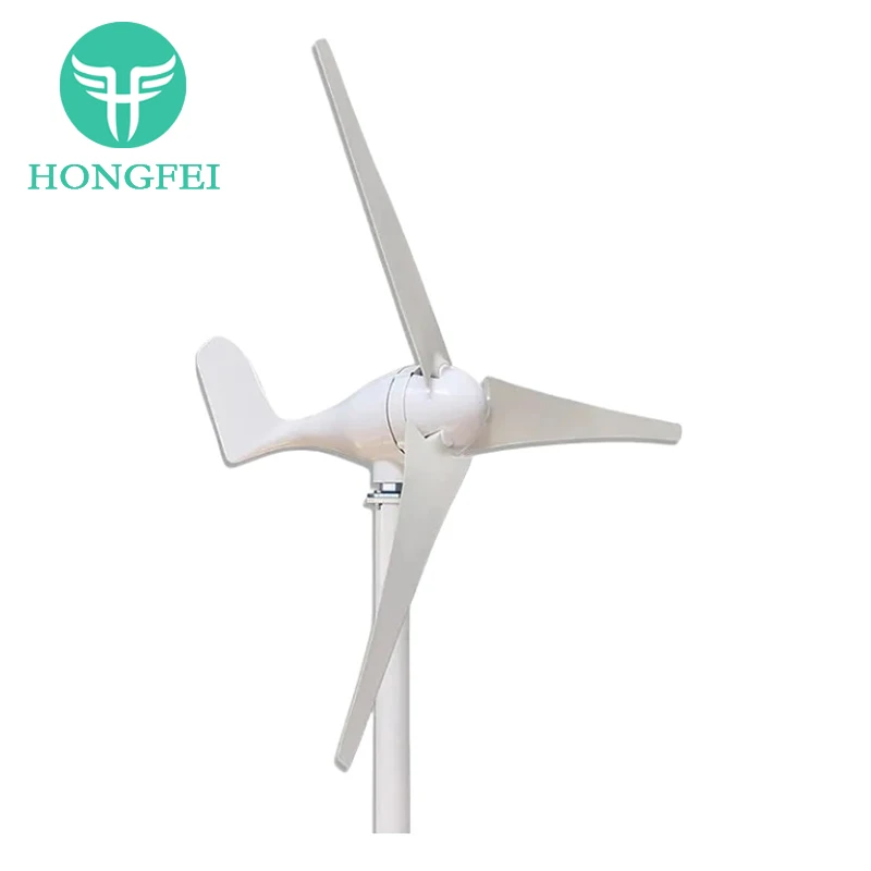 100W Black Three Blades Horizontal Wind Energy Generator Tail For Home