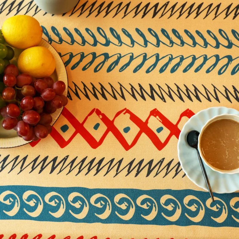 Новое поступление полосатая богемная скатерть с геометрическим принтом скатерть для пикника уличный коврик из искусственного хлопка