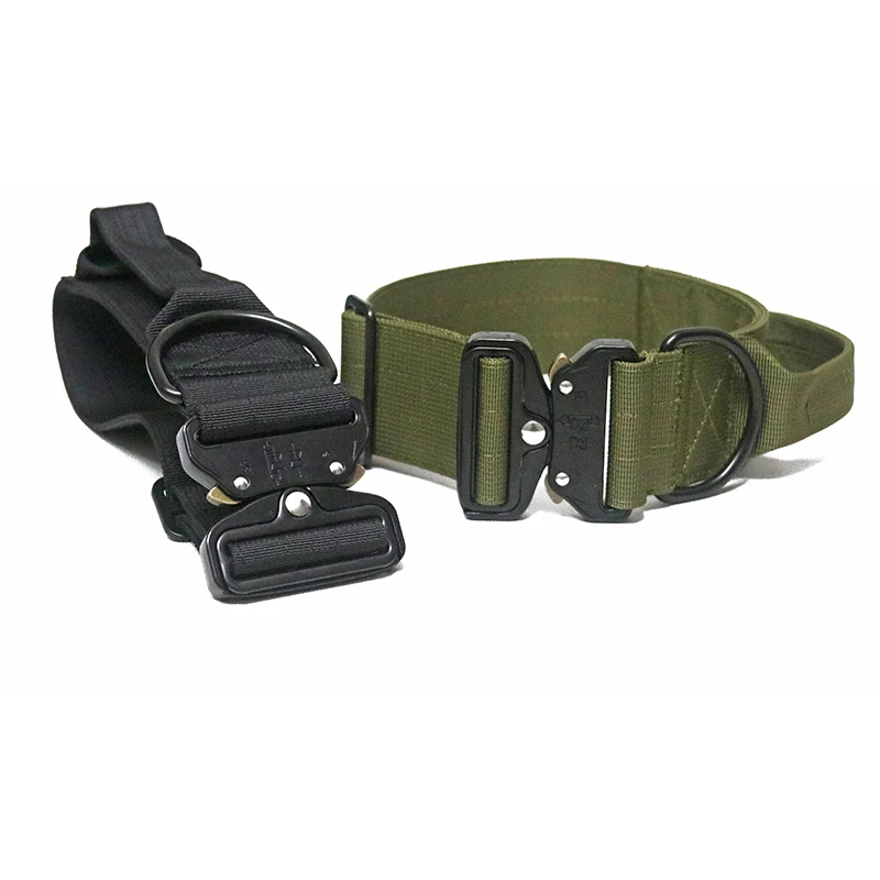 2 inch Outdoor Heavy Duty Military Training Nylon Tactical Adjustable Dog Collar