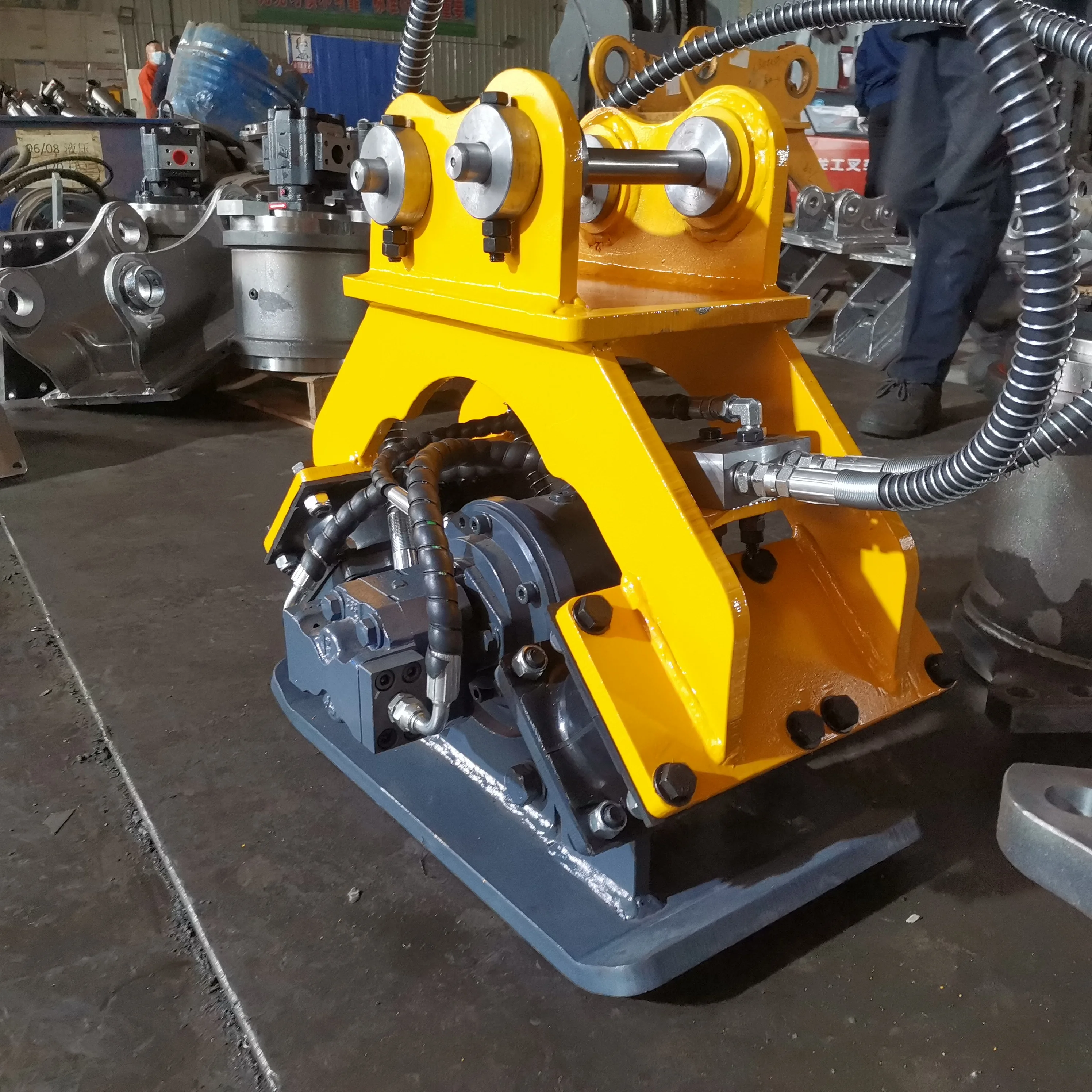 DHG Mini Hydraulic Plate Compactor Hydraulic Vibration Rammer 3.5-4.5ton Excavator New Condition Core Motor Bearing Components