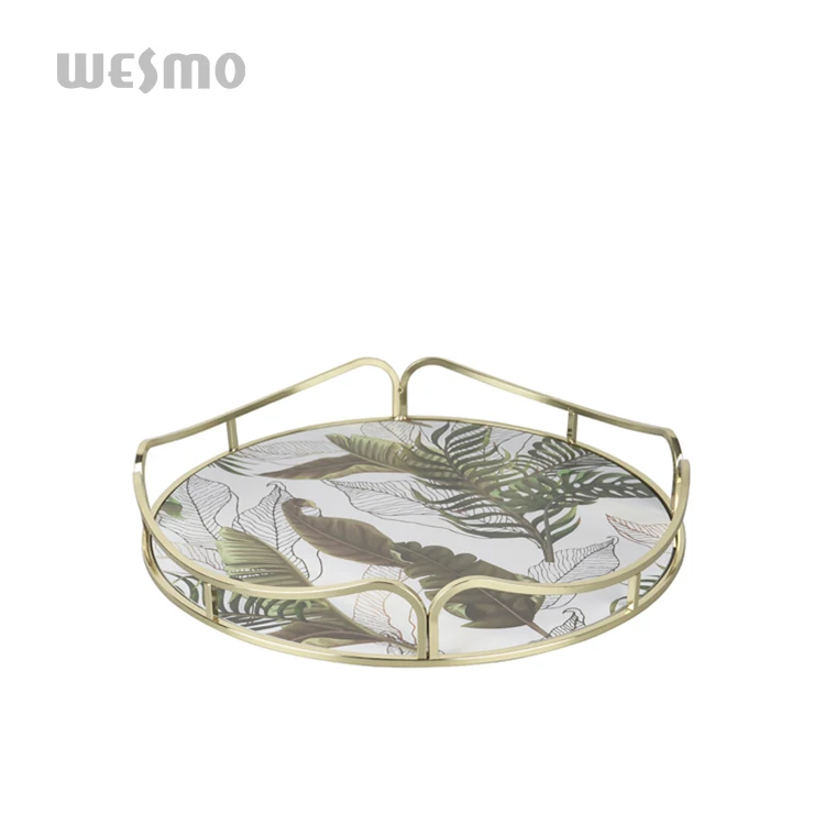 Marble Table Desktop black or white cloud Tray Marble Perfume CosmeticTray with Handle