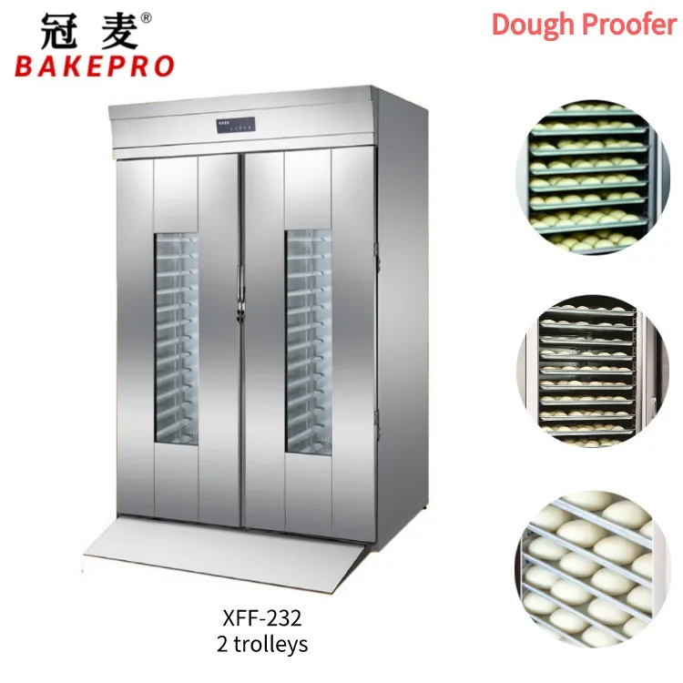 Bake Pro XFF-132 Single trolley 32 trays capacity proofing chamber with baking rack rolled in