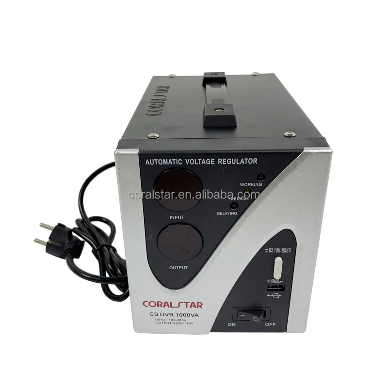 1000VA реле Тип регулятор напряжения с USB регулятор напряжения 220V 10KVA автоматический стабилизатор напряжения для охлажденный ветилятор