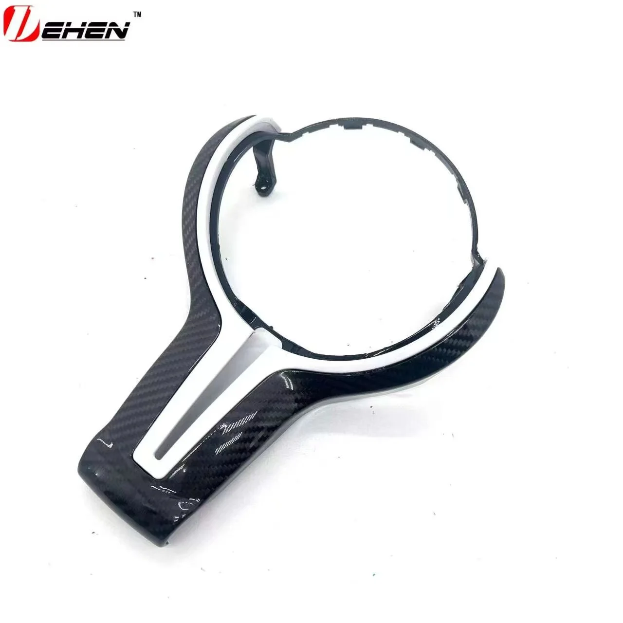 For BMW M2 F87 M3 F80 M4 F82 M5 F10 M6 F06 F12 F13 Carbon Fiber+ABS Steering Wheel Trim Cover Replacement Black Red Blue Yellow