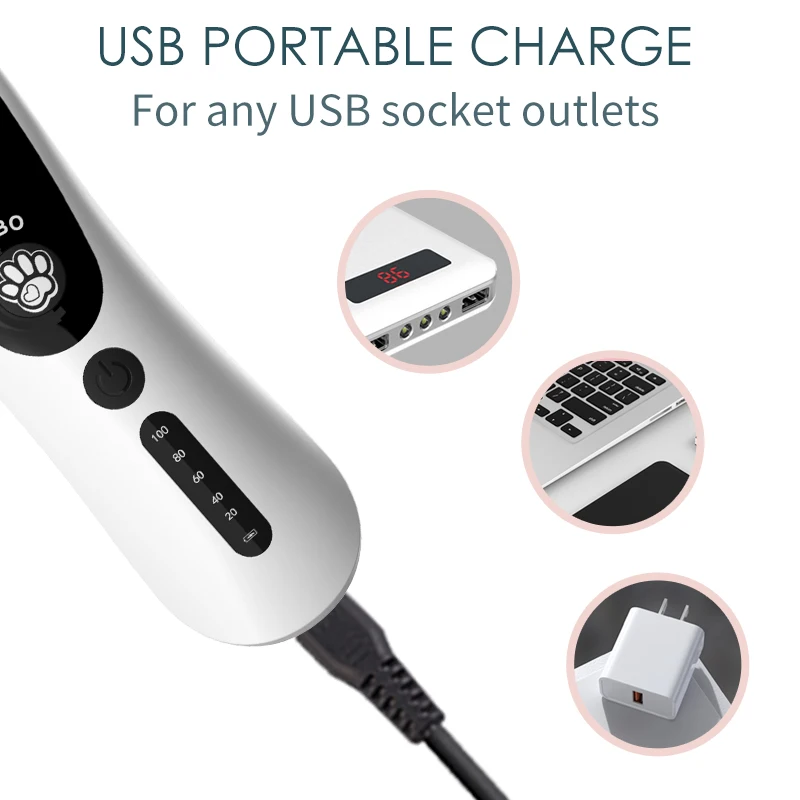 Hot Sales Pet hair Clipper Trimmer Cordless Professional Electric Low Noise Pet Cat Dog Hair shaver