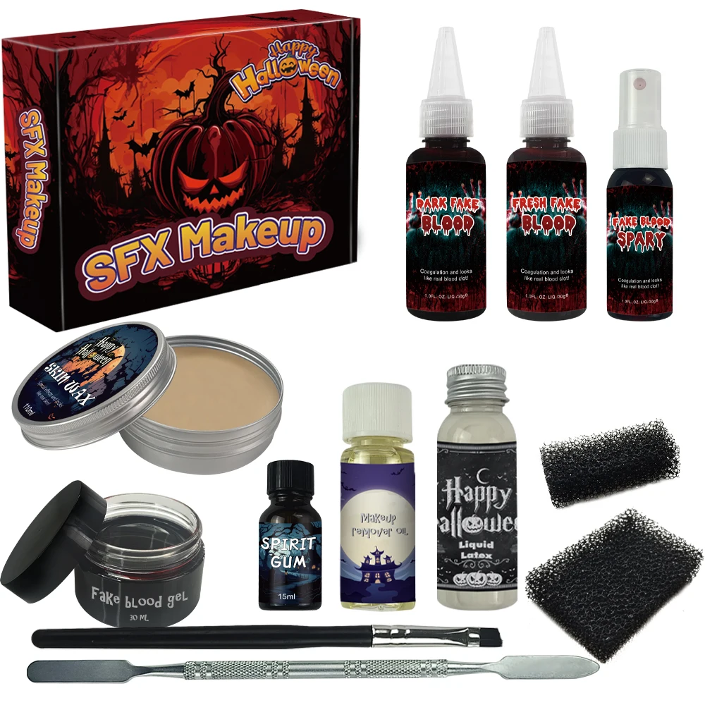 KHY For Nose&Scar Modelling With Stainless Steel Makeup Sfx Scar Special Effects Make Up Halloween Fake Scars Wax Set