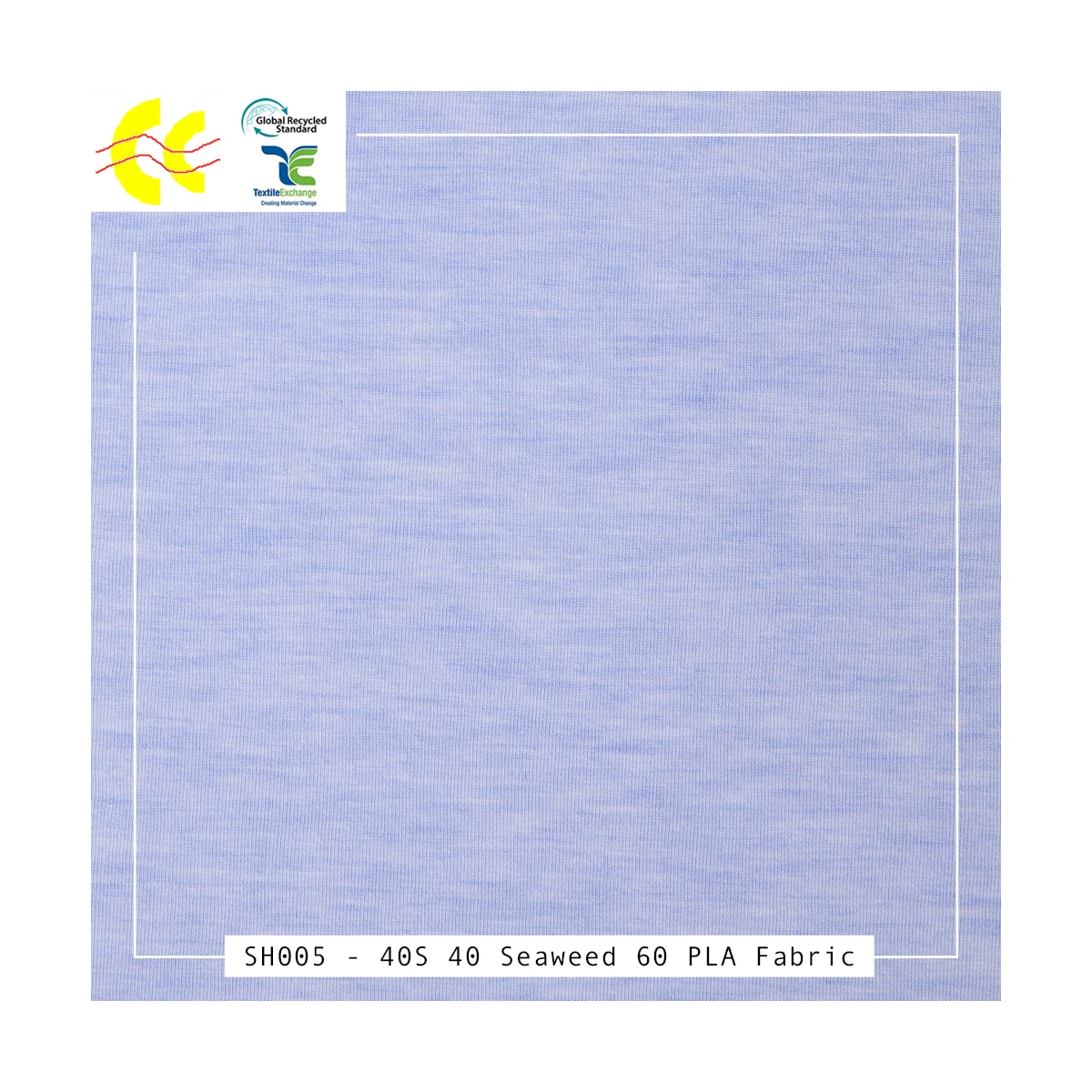 classic 40% seaweed 60% polylactic acid blended fabric pla knitted fabric for clothing