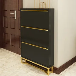 Good quality 15cm living room Nordic shoe rack modern simple tipping cabinet Light luxury thin shoe cabinet