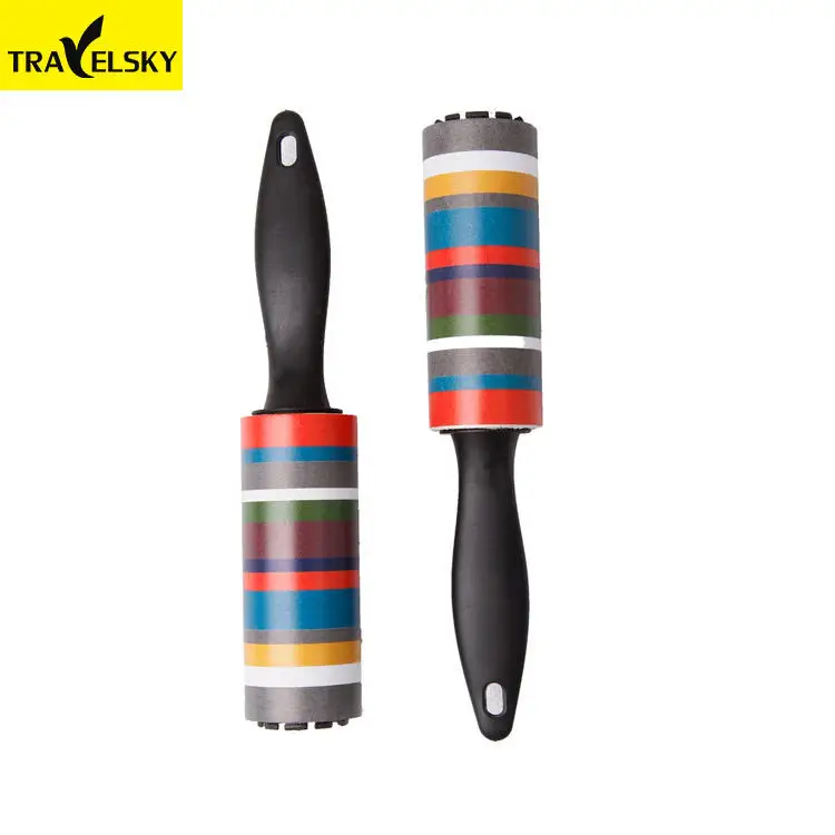 Travelsky Hot Sale Long Handle Clothes Cleaning Lint Roller Sticky Brush