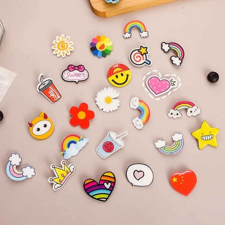 Cartoon Anime Badges for Clothing Bag Shoe Icons On Backpack 3D Acrylic Badges Badge Icon Pin Brooch Custom