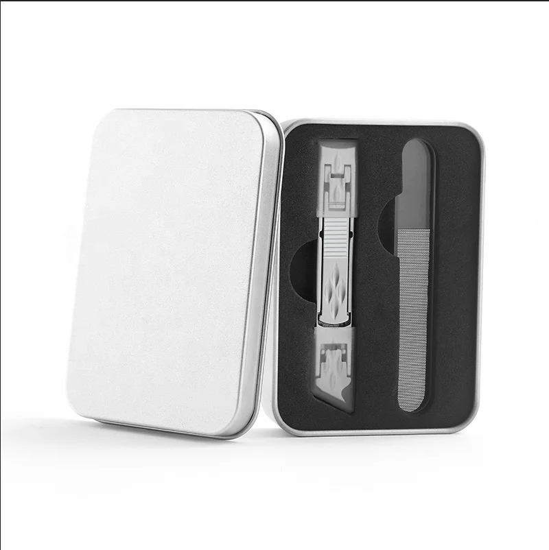 tiktok hot selling 2022 portable folding nail scissors professional double-head dual-use stainless steel nail manicure tool