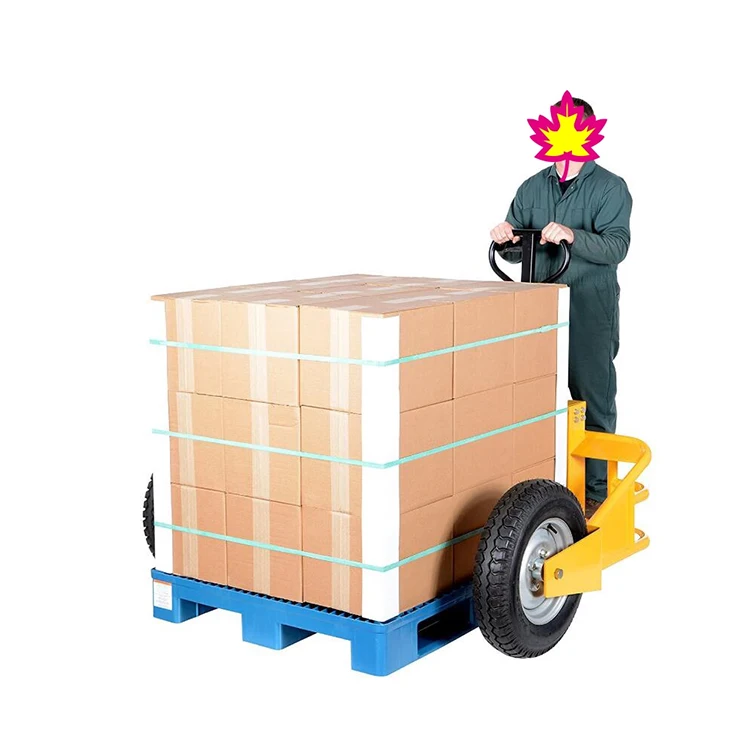  1250KG High Quality Hydraulic Lifting Manual Pallet Jack Rough Terrain Truck With Two