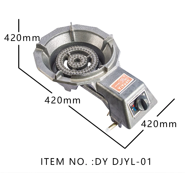 YIUAN commercial wholesale price table top cooker manufacture industrial lpg natural cast iron gas stove single burner for wok