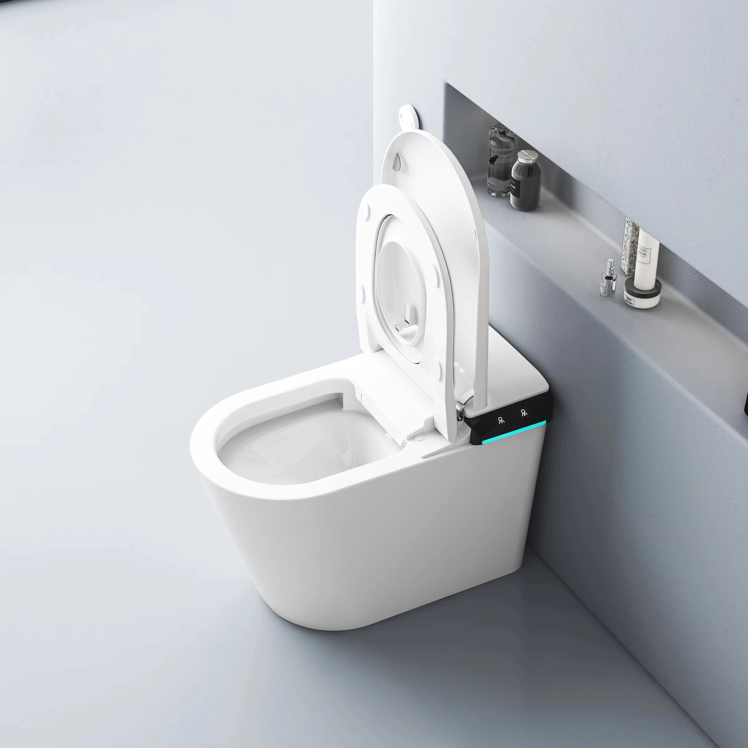 Canada Modern smart floor toilet commode electric wc bathroom ceramic automatic intelligent floor toilet bowl