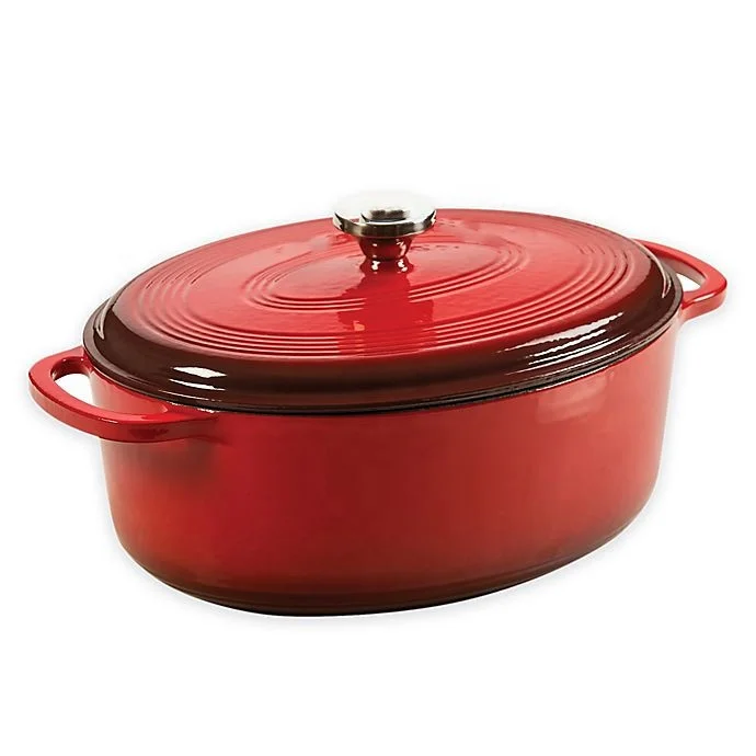 4QT эмалированная круглая чугунная голландская