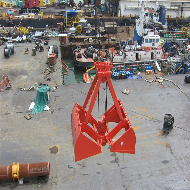 FSG Port and Jetty Loading Ore Graain Coal Mechanical 4 Ropes Dual Shell Grab