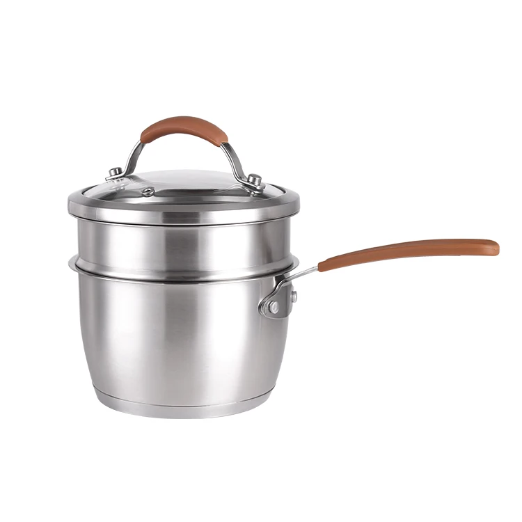 New 16cm Stainless Steel Saucepan With Steamer