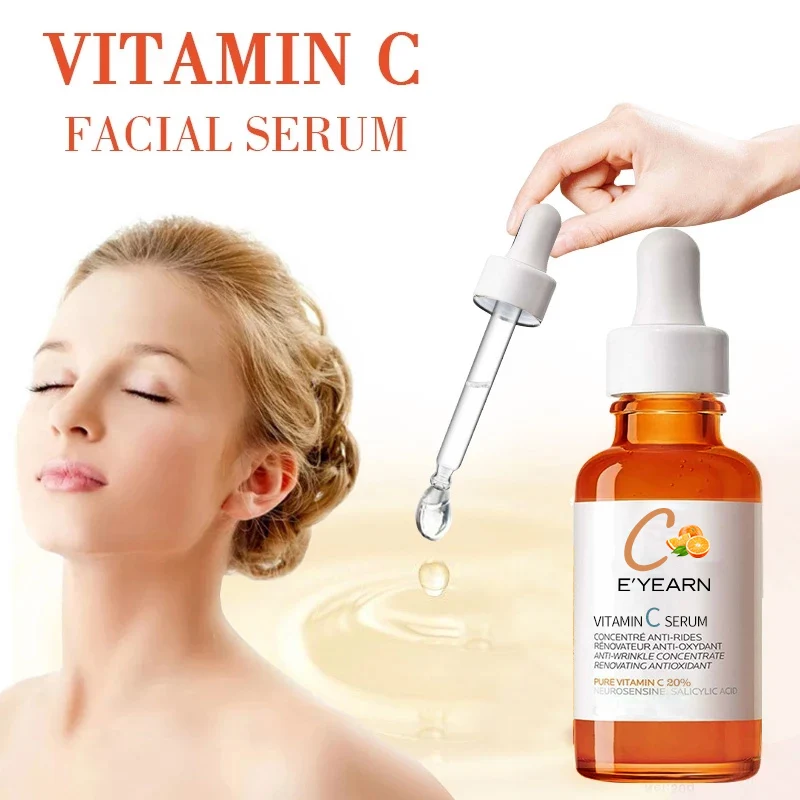Private Label Vitamin C Serum 30ml / 1 Fl oz Hydrating Antioxidant Face Anti-Wrinkle Skin Brightening