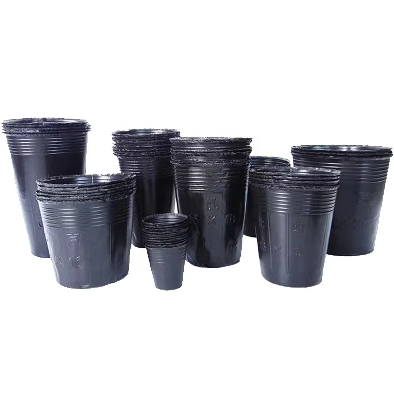 Large Black Thick Plastic Flowerpot Drip Tray Saucer Tree Seed Pot Chassis Trays for Garden Balcony Fleshiness Planter