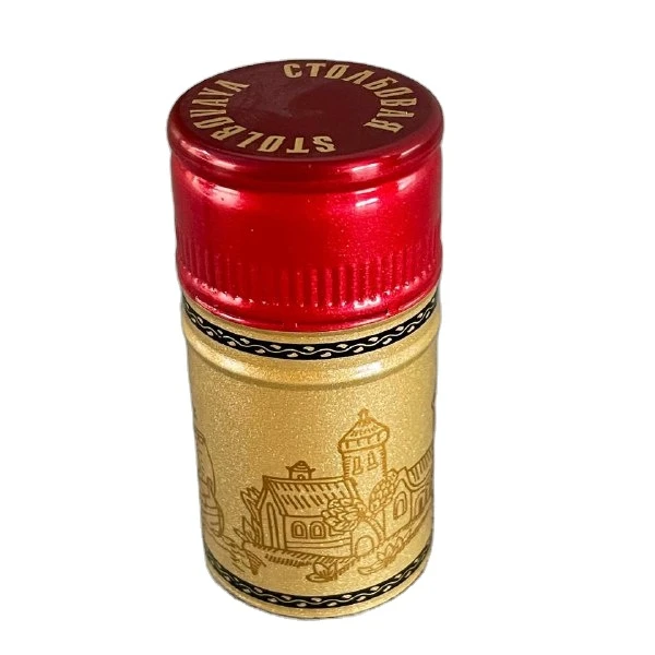 Aluminum 28x60 screw caps for alcohol drinks accomplished with EPE liners