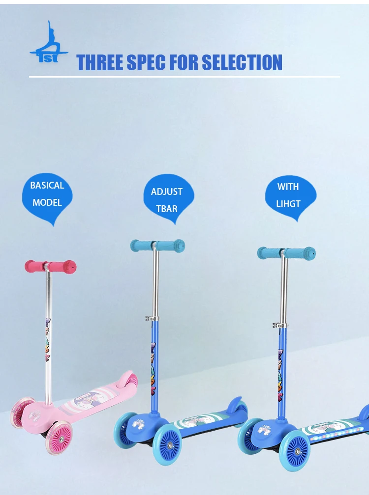 Customised Logo Toddler Child Mini Scooter Outdoor Foldable Scooter with Adjustable T Bar