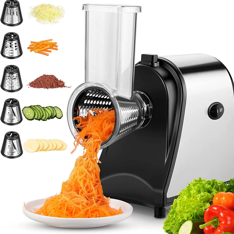Factory VSS 5 In 1 S/ S Electric Vegetable Shredder Slicer Carrot Cutter for Cheese Grating