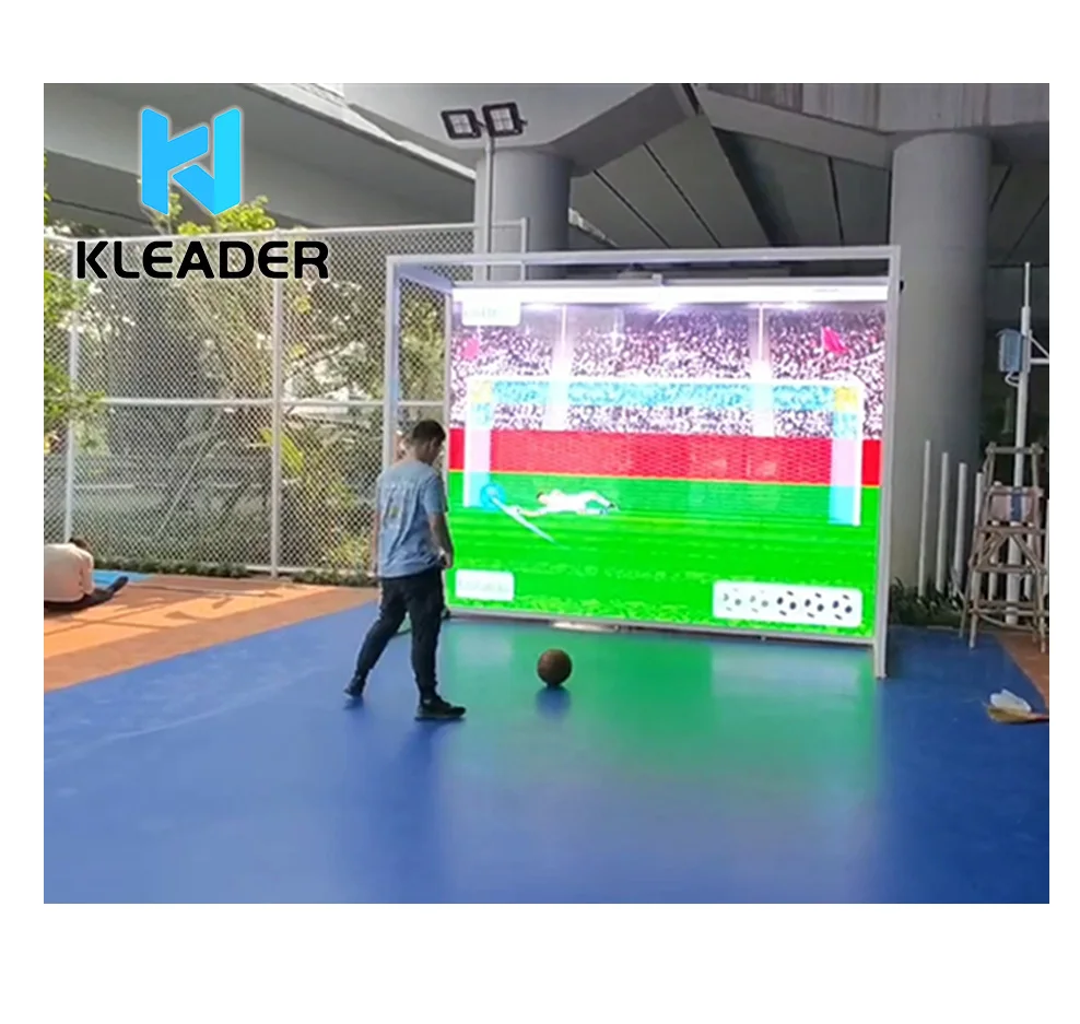 Interactive Games Football goal Trainer Kinect Sports Dribbleup Football Game Floor Projection AR Interactive Soccer Simulator
