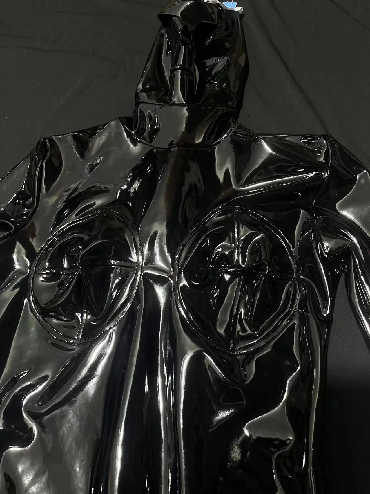 HM silicon Model Of Women Sexy Bondage Clothes Latex Fabric For Clothing Latex Clothing Fetish For Women