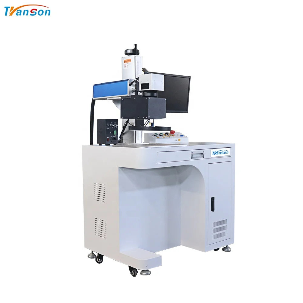 High Quality CCD Vision Automatic Positioning 30w Fiber Laser Marking Machine For Small Parts Batch Marking