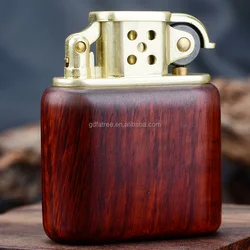 FT-814 Natural creative carved wooden lighter cover for zippo case