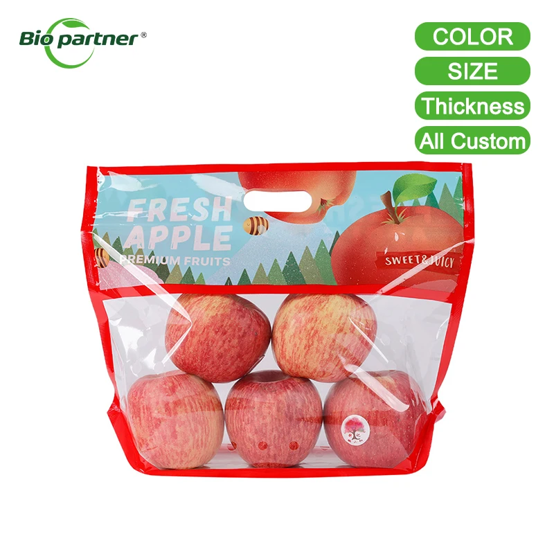 Custom Clear Vegetable Bag Lettuce Packaging Plastic Shop Supermarket Grocery Packaging Cooking Pouch Rotisserie Bag