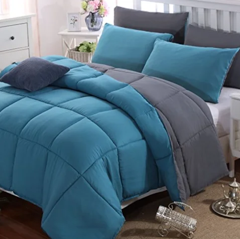 
MOHAP Ultra Soft Brush Microfiber Quilted Bed Comforter Duvet Set 