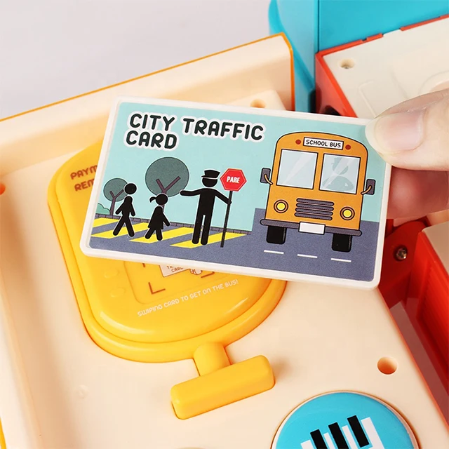 KSF Toy Educational Toy Musical Deformation School Bus Set Baby Learning Toys