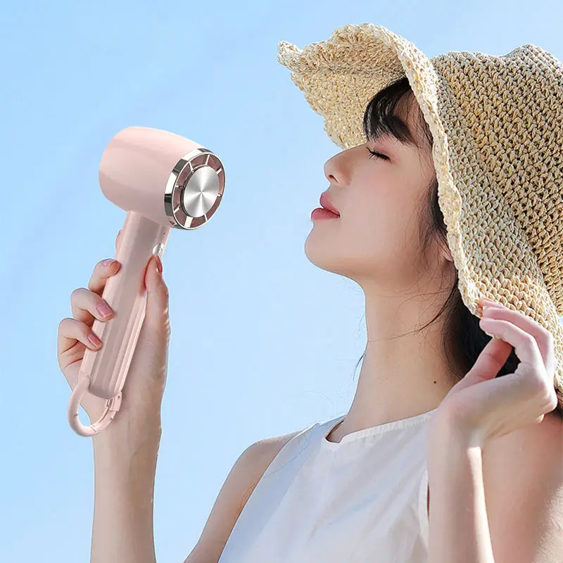 Handheld Small Fan With Base Refrigeration Mini Fan Semiconductor Cooling Ice Compress Rechargeable Portable Fan